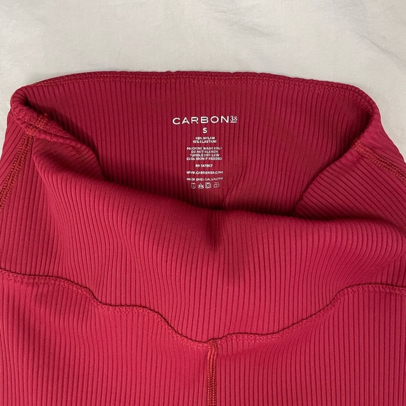 Carbon38 Ribbed Legging - Ruby Red - Picture 2 of 3